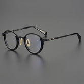 Luther Round Classic Titanium Glasses Frame Round Frames Southood Black